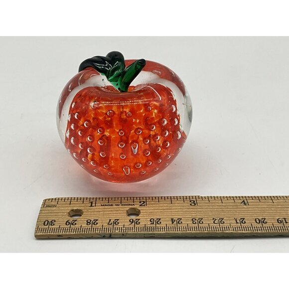 Lenox Retired "Orchard Glory" Handblown Crystal Apple Paperweight With Box & COA - Picture 15 of 15